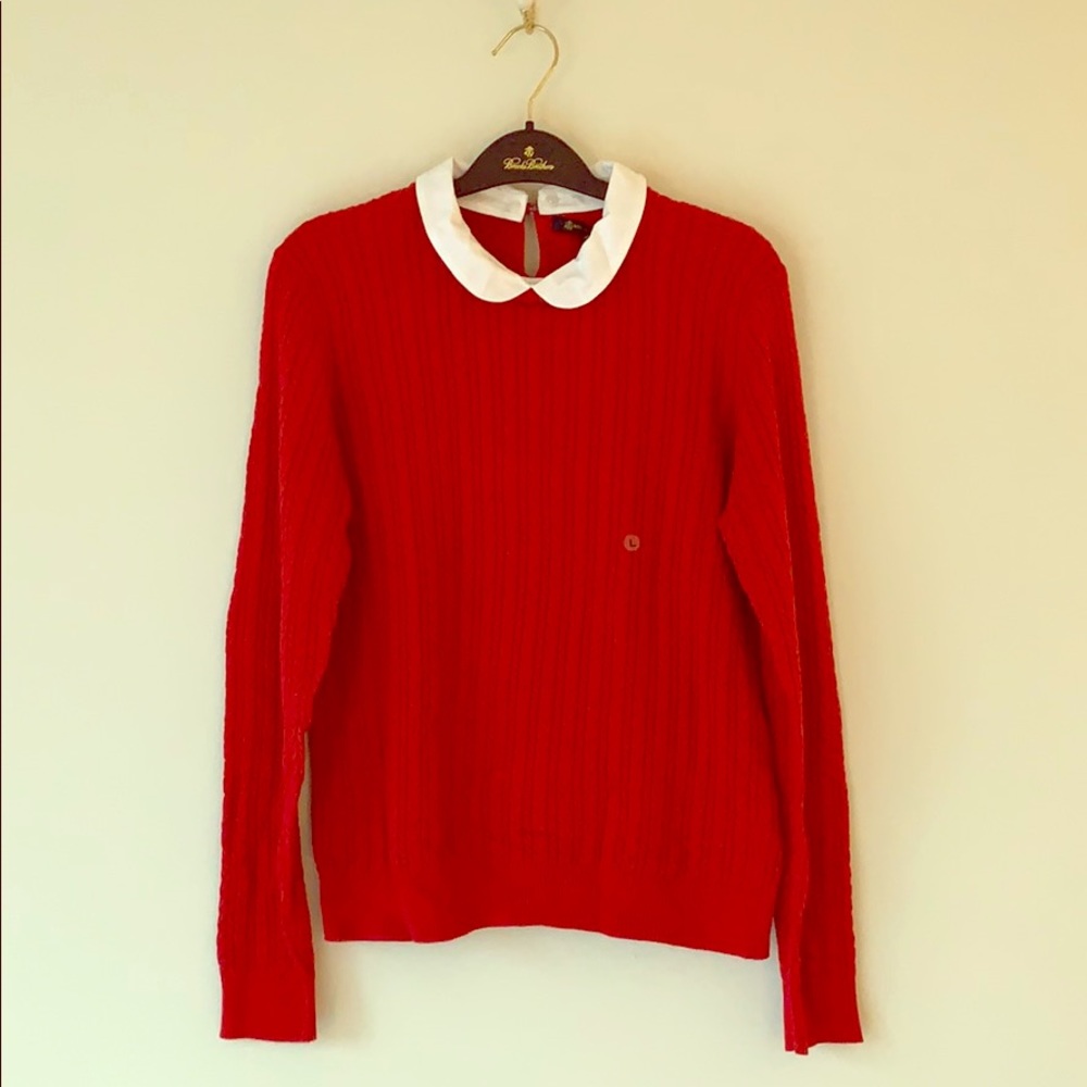 Red Brooks Brothers Sweater Top